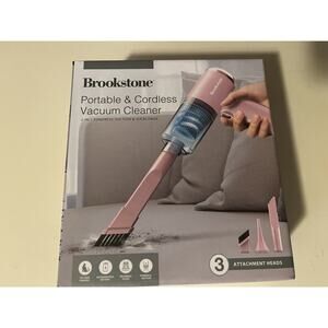 Brookstone portable & cordless vacuum cleaner InterChangeable 3 Heads NEW in Box